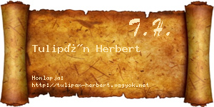 Tulipán Herbert névjegykártya